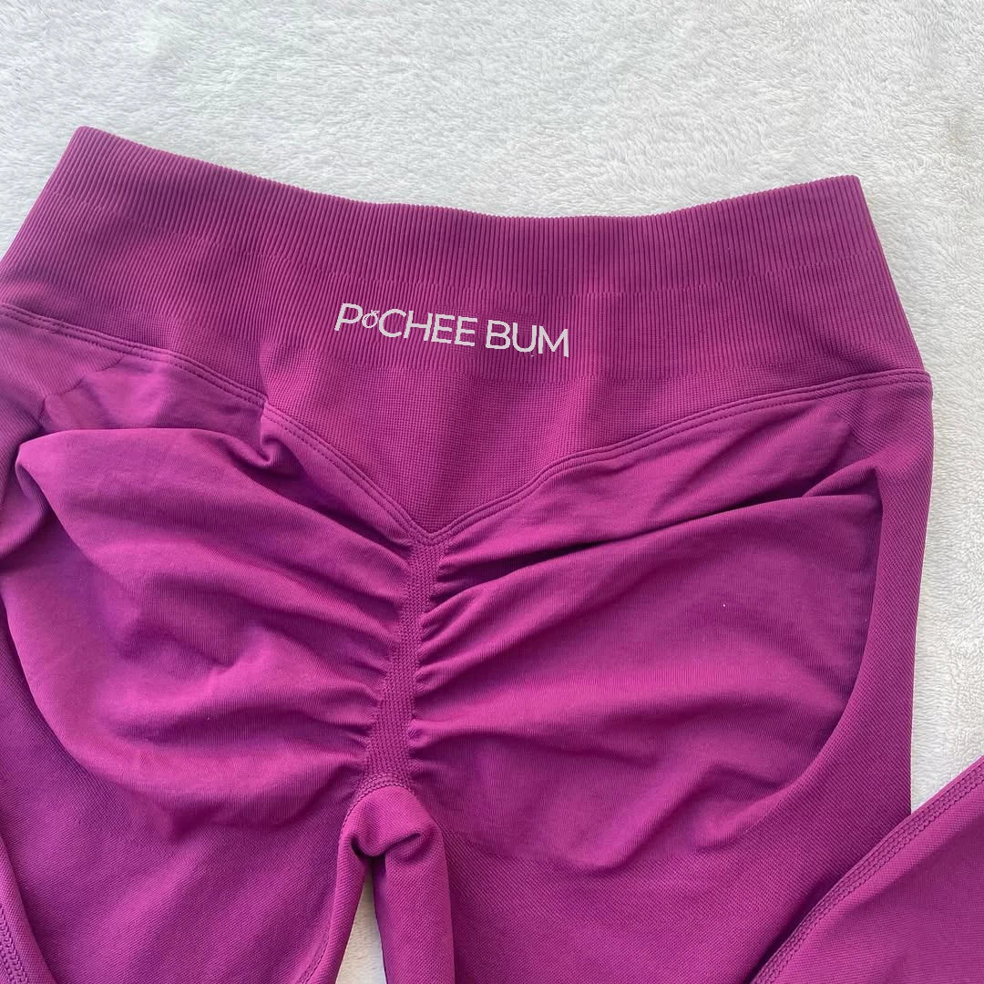 2025 Bum Shaping Leggings Impact Women Seamless Sports Yoga Pants Low Ribbed Band Gym clothes Fitness Workout Scrunch Butt Tight