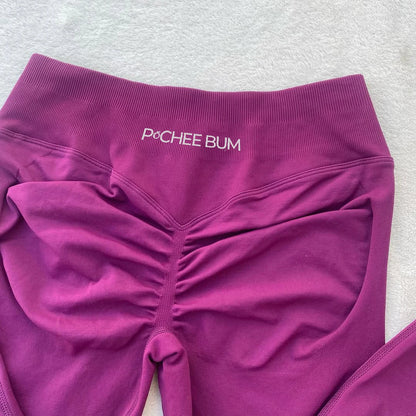 2025 Bum Shaping Leggings Impact Women Seamless Sports Yoga Pants Low Ribbed Band Gym clothes Fitness Workout Scrunch Butt Tight