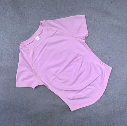 Df Impact Short Sleeve Top Women Workout Top Gym Crop Top Light Weight Yoga Shirt Longline Sports T Shirts Fitness Activewear