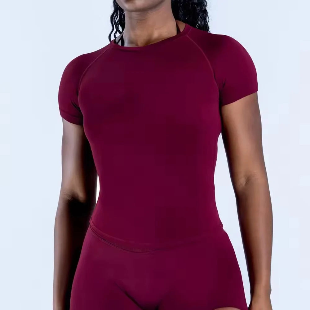 Df Impact Short Sleeve Top Women Workout Top Gym Crop Top Light Weight Yoga Shirt Longline Sports T Shirts Fitness Activewear