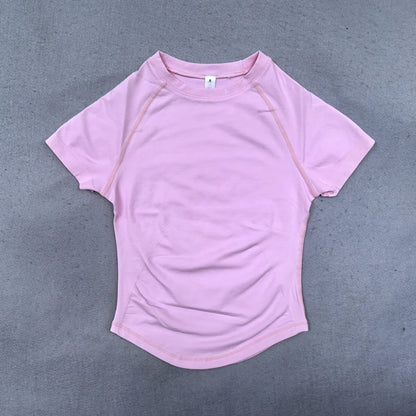 Df Impact Short Sleeve Top Women Workout Top Gym Crop Top Light Weight Yoga Shirt Longline Sports T Shirts Fitness Activewear