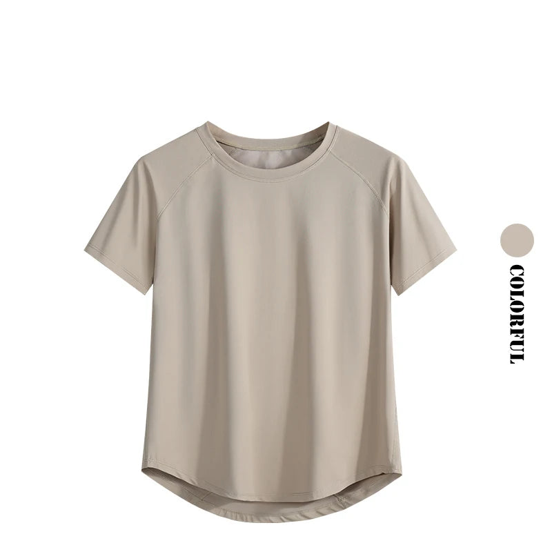 DRUR Yoga Tops Sportswear Woman Gym Shirts Breathable Quick Dry Short Sleeve Workout T Shirt Jogger Running T Shirt Yogawear New