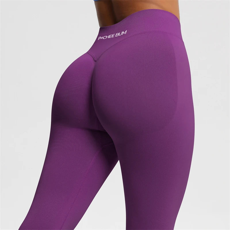 2025 Bum Shaping Leggings Impact Women Seamless Sports Yoga Pants Low Ribbed Band Gym clothes Fitness Workout Scrunch Butt Tight