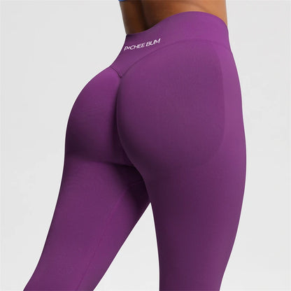 2025 Bum Shaping Leggings Impact Women Seamless Sports Yoga Pants Low Ribbed Band Gym clothes Fitness Workout Scrunch Butt Tight