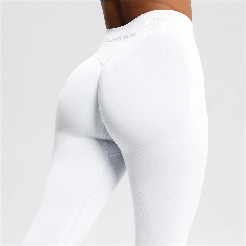 2025 Bum Shaping Leggings Impact Women Seamless Sports Yoga Pants Low Ribbed Band Gym clothes Fitness Workout Scrunch Butt Tight