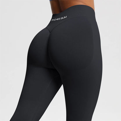 2025 Bum Shaping Leggings Impact Women Seamless Sports Yoga Pants Low Ribbed Band Gym clothes Fitness Workout Scrunch Butt Tight