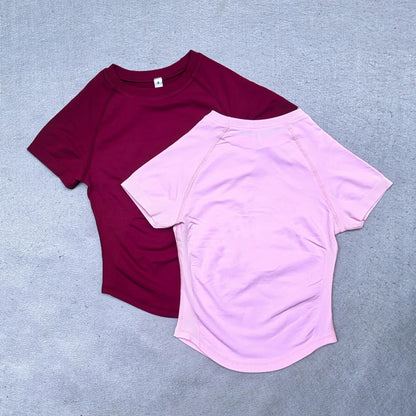 Df Impact Short Sleeve Top Women Workout Top Gym Crop Top Light Weight Yoga Shirt Longline Sports T Shirts Fitness Activewear