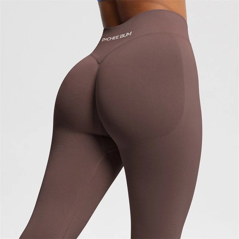 2025 Bum Shaping Leggings Impact Women Seamless Sports Yoga Pants Low Ribbed Band Gym clothes Fitness Workout Scrunch Butt Tight