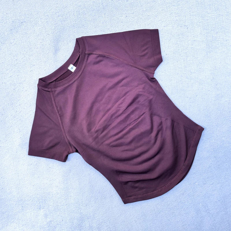 Df Impact Short Sleeve Top Women Workout Top Gym Crop Top Light Weight Yoga Shirt Longline Sports T Shirts Fitness Activewear