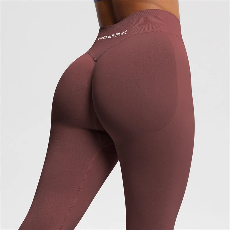2025 Bum Shaping Leggings Impact Women Seamless Sports Yoga Pants Low Ribbed Band Gym clothes Fitness Workout Scrunch Butt Tight