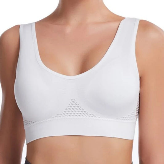 S-7XL Plus Size Grid Air Holes Bra sports without underwire Women's Underwear Shock-proof Yoga Running Brassiere Hollow out Vest