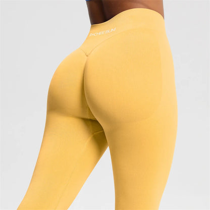 2025 Bum Shaping Leggings Impact Women Seamless Sports Yoga Pants Low Ribbed Band Gym clothes Fitness Workout Scrunch Butt Tight