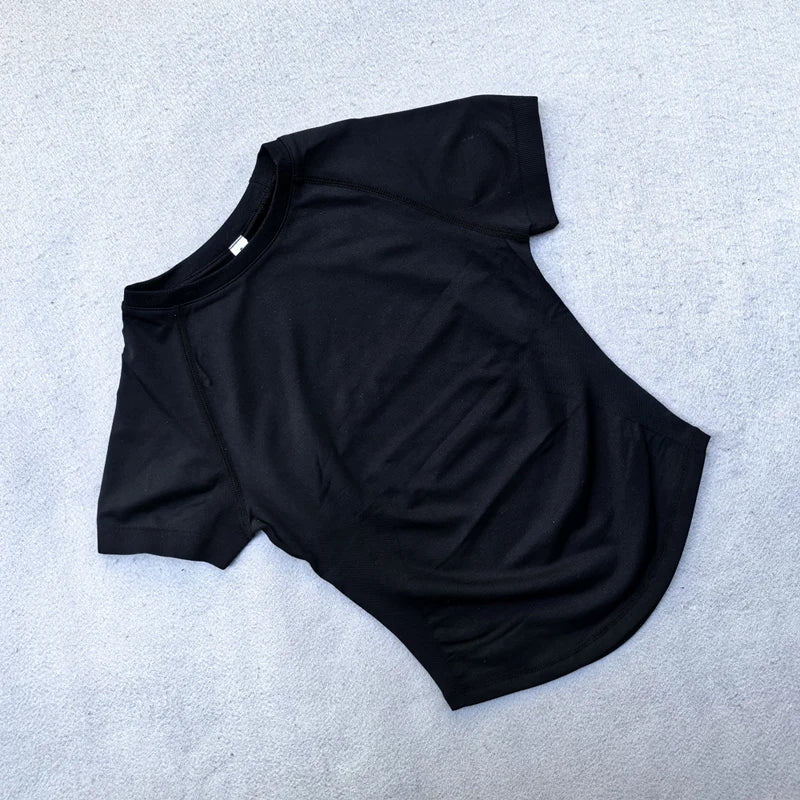 Df Impact Short Sleeve Top Women Workout Top Gym Crop Top Light Weight Yoga Shirt Longline Sports T Shirts Fitness Activewear