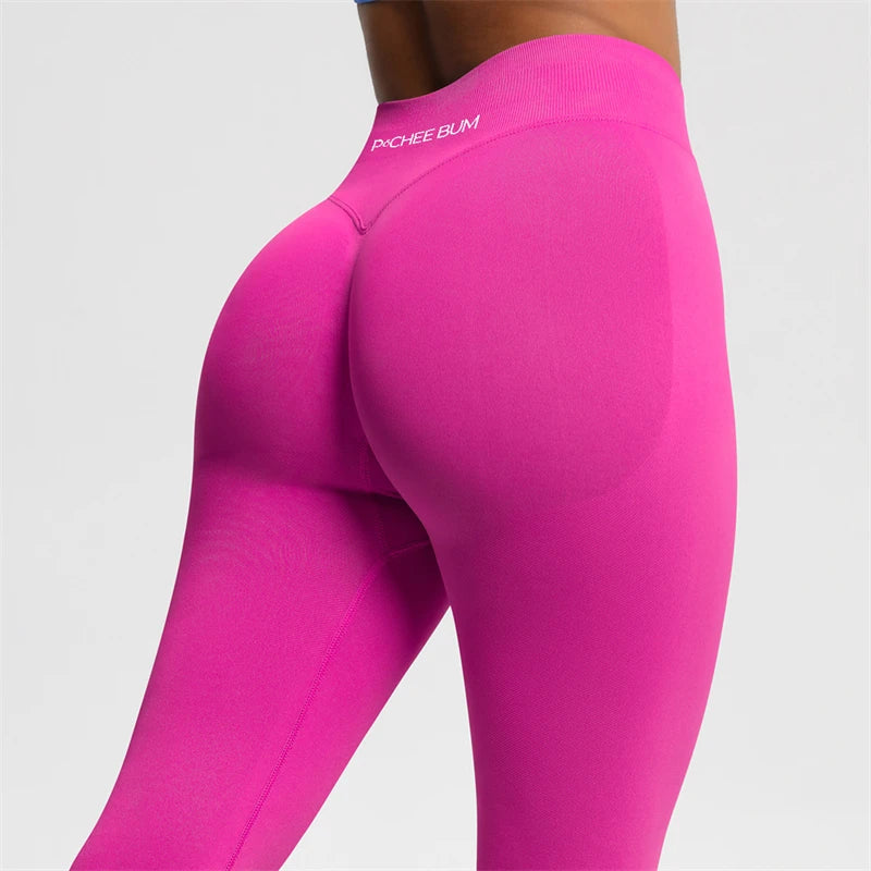 2025 Bum Shaping Leggings Impact Women Seamless Sports Yoga Pants Low Ribbed Band Gym clothes Fitness Workout Scrunch Butt Tight
