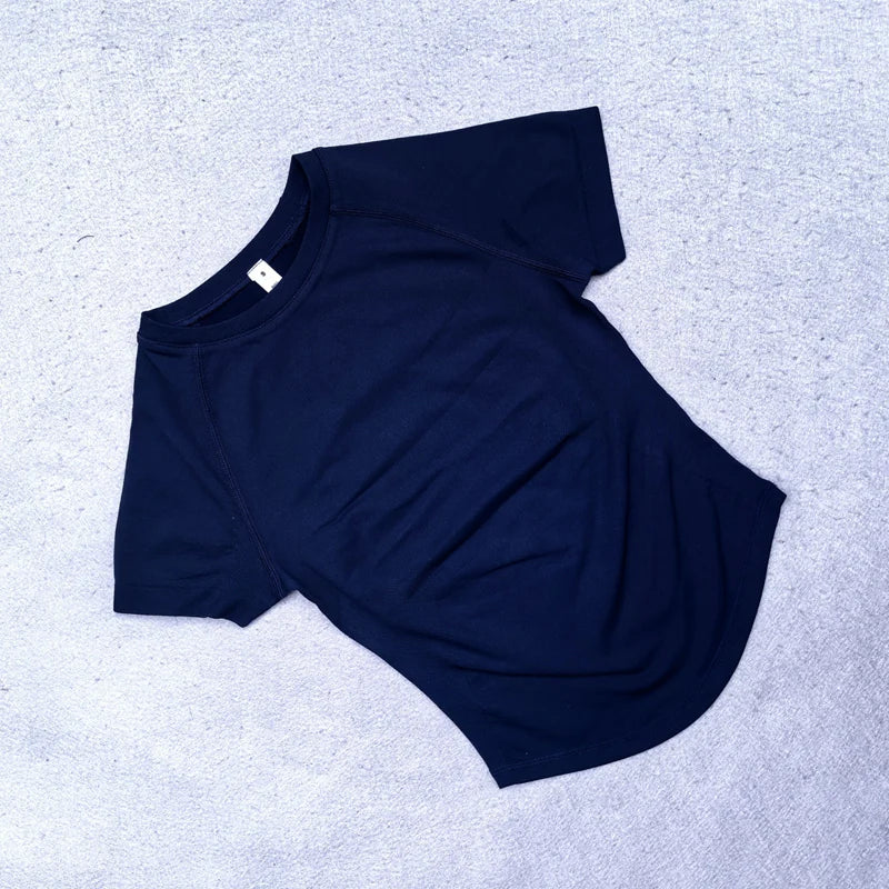 Df Impact Short Sleeve Top Women Workout Top Gym Crop Top Light Weight Yoga Shirt Longline Sports T Shirts Fitness Activewear