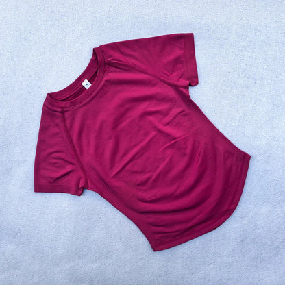 Df Impact Short Sleeve Top Women Workout Top Gym Crop Top Light Weight Yoga Shirt Longline Sports T Shirts Fitness Activewear