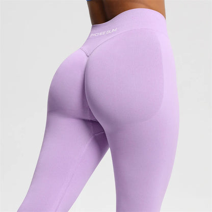 2025 Bum Shaping Leggings Impact Women Seamless Sports Yoga Pants Low Ribbed Band Gym clothes Fitness Workout Scrunch Butt Tight