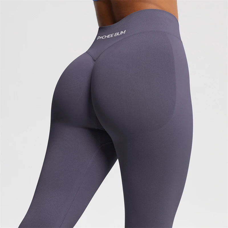 2025 Bum Shaping Leggings Impact Women Seamless Sports Yoga Pants Low Ribbed Band Gym clothes Fitness Workout Scrunch Butt Tight