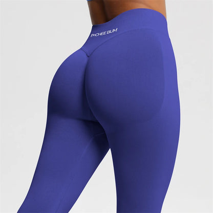 2025 Bum Shaping Leggings Impact Women Seamless Sports Yoga Pants Low Ribbed Band Gym clothes Fitness Workout Scrunch Butt Tight