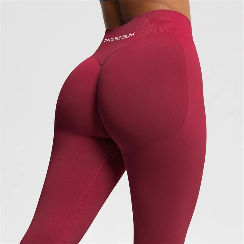 2025 Bum Shaping Leggings Impact Women Seamless Sports Yoga Pants Low Ribbed Band Gym clothes Fitness Workout Scrunch Butt Tight