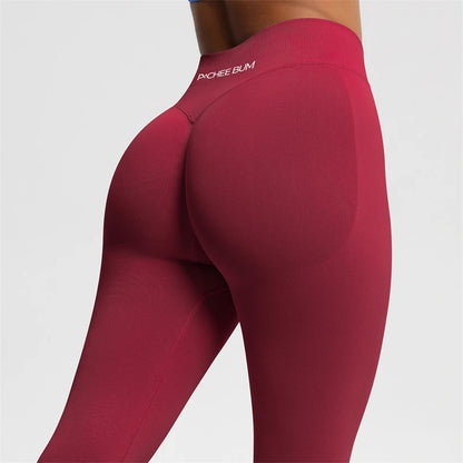 2025 Bum Shaping Leggings Impact Women Seamless Sports Yoga Pants Low Ribbed Band Gym clothes Fitness Workout Scrunch Butt Tight