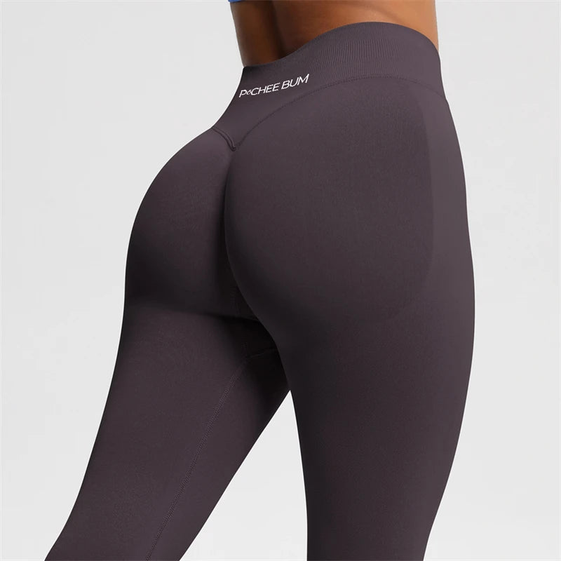 2025 Bum Shaping Leggings Impact Women Seamless Sports Yoga Pants Low Ribbed Band Gym clothes Fitness Workout Scrunch Butt Tight