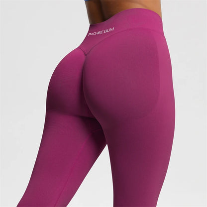 2025 Bum Shaping Leggings Impact Women Seamless Sports Yoga Pants Low Ribbed Band Gym clothes Fitness Workout Scrunch Butt Tight